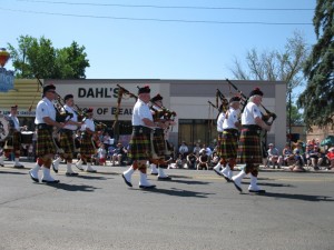 The pipers in the July 4th Parade.